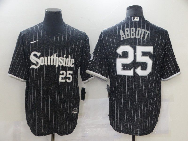 Men Chicago White Sox #25 Abbott City Edition Black Game Nike 2021 MLB Jerseys->philadelphia phillies->MLB Jersey